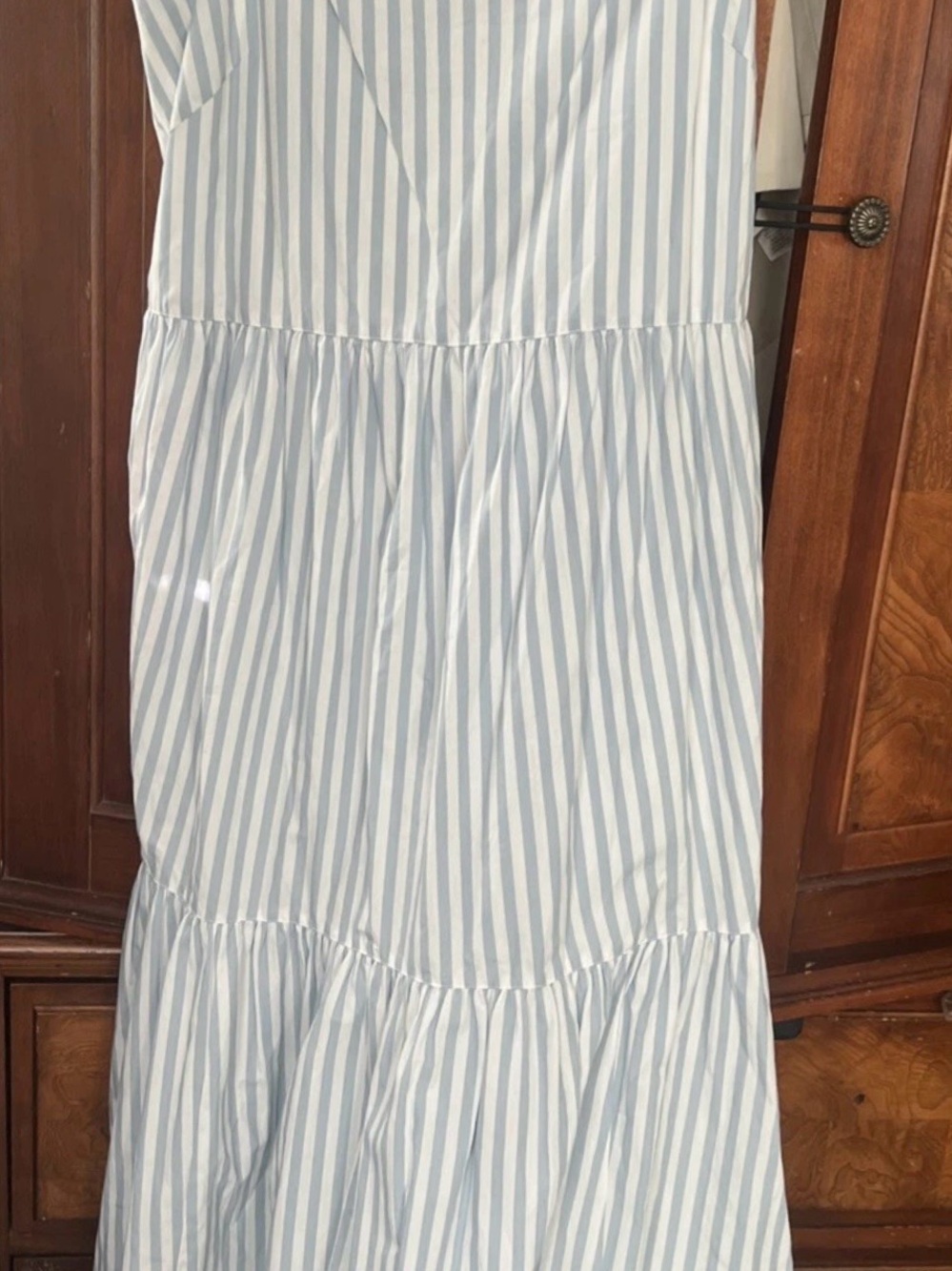 rag & bone Leilah Striped poplin Tiered Maxi Dress xl - Picture 5 of 5